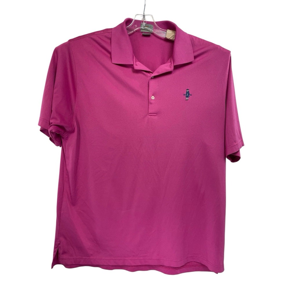 FENNEC /Quacker Ridge Country Club Men's‎ XL Fuchsia Golf Polo Shirt (O44) EUC